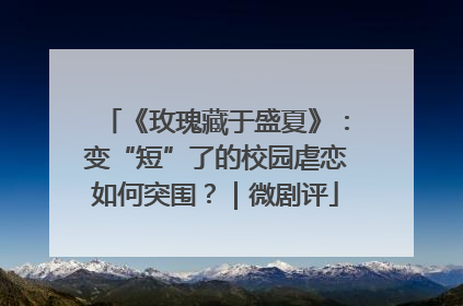 《玫瑰藏于盛夏》：变“短”了的校园虐恋如何突围？｜微剧评