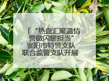 “热血汇聚温情 警徽闪耀担当” 襄阳市特警支队联合监管支队开展无偿献血活动