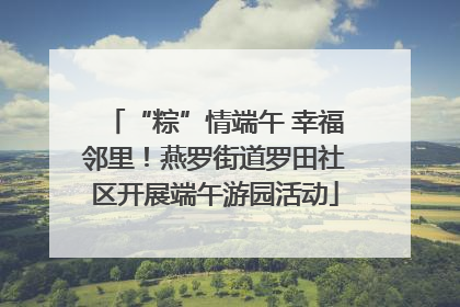 “粽”情端午 幸福邻里！燕罗街道罗田社区开展端午游园活动