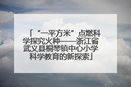 “一平方米”点燃科学探究火种——浙江省武义县桐琴镇中心小学科学教育的新探索