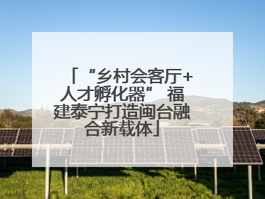 “乡村会客厅+人才孵化器” 福建泰宁打造闽台融合新载体