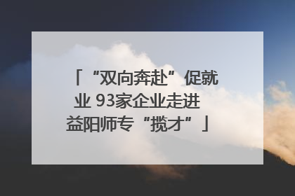 “双向奔赴”促就业 93家企业走进益阳师专“揽才”