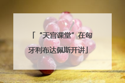 “天宫课堂”在匈牙利布达佩斯开讲