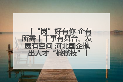 “岗”好有你 企有所需丨干事有舞台、发展有空间 河北国企抛出人才“橄榄枝”