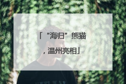 “海归”熊猫，温州亮相