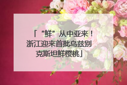 “鲜”从中亚来！浙江迎来首批乌兹别克斯坦鲜樱桃