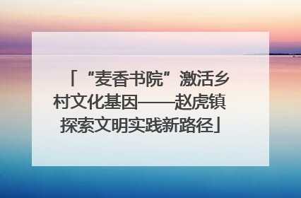 “麦香书院”激活乡村文化基因——赵虎镇探索文明实践新路径