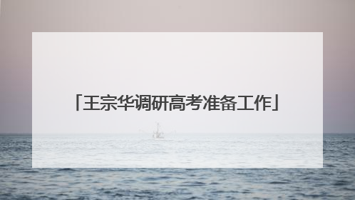 王宗华调研高考准备工作