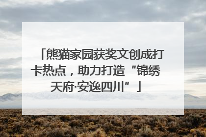 熊猫家园获奖文创成打卡热点，助力打造“锦绣天府·安逸四川”