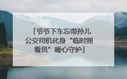 爷爷下车忘带孙儿 公交司机化身“临时照看员”暖心守护