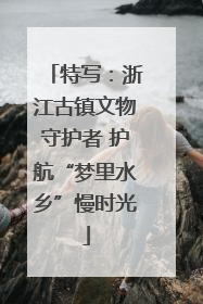 特写：浙江古镇文物守护者 护航“梦里水乡”慢时光