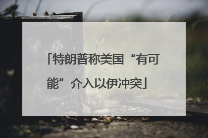 特朗普称美国“有可能”介入以伊冲突