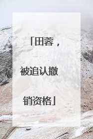 田蓉，被追认撤销资格