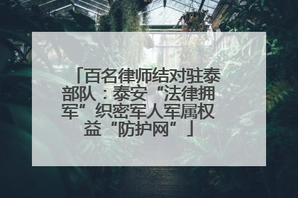 百名律师结对驻泰部队：泰安“法律拥军”织密军人军属权益“防护网”