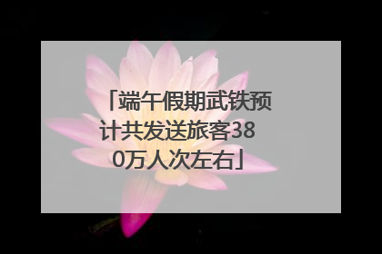 端午假期武铁预计共发送旅客380万人次左右
