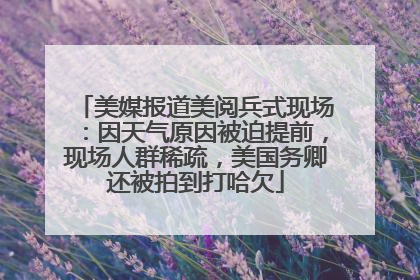 美媒报道美阅兵式现场：因天气原因被迫提前，现场人群稀疏，美国务卿还被拍到打哈欠