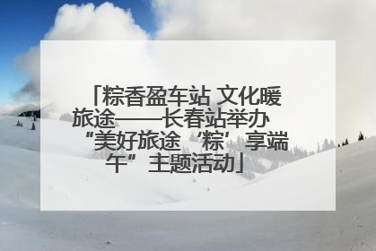 粽香盈车站 文化暖旅途——长春站举办 “美好旅途‘粽’享端午”主题活动