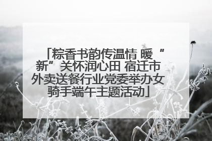 粽香书韵传温情 暖“新”关怀润心田 宿迁市外卖送餐行业党委举办女骑手端午主题活动