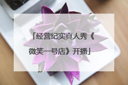 经营纪实真人秀《微笑一号店》开播