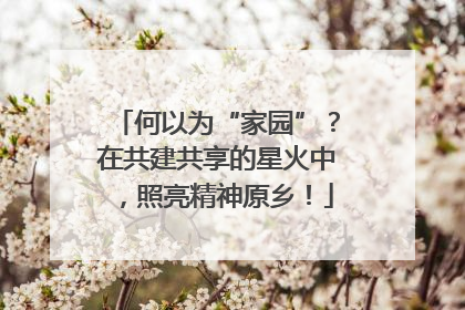 何以为“家园”？在共建共享的星火中，照亮精神原乡！