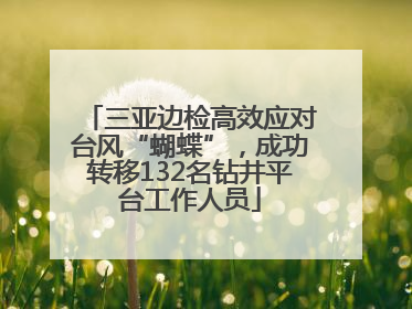三亚边检高效应对台风“蝴蝶”，成功转移132名钻井平台工作人员