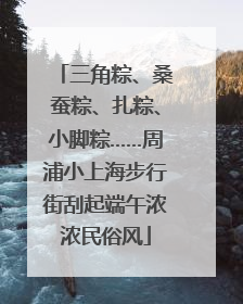 三角粽、桑蚕粽、扎粽、小脚粽……周浦小上海步行街刮起端午浓浓民俗风