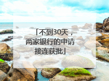 不到30天，两家银行的申请接连获批