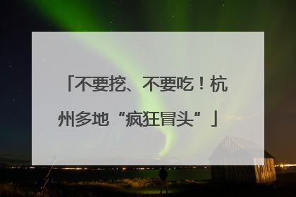 不要挖、不要吃！杭州多地“疯狂冒头”