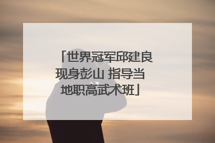 世界冠军邱建良现身彭山 指导当地职高武术班