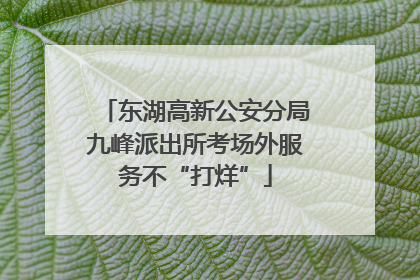 东湖高新公安分局九峰派出所考场外服务不“打烊”