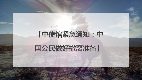 中使馆紧急通知：中国公民做好撤离准备