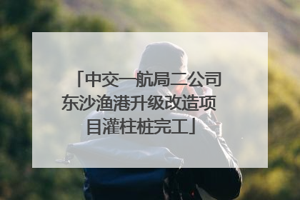 中交一航局二公司东沙渔港升级改造项目灌柱桩完工