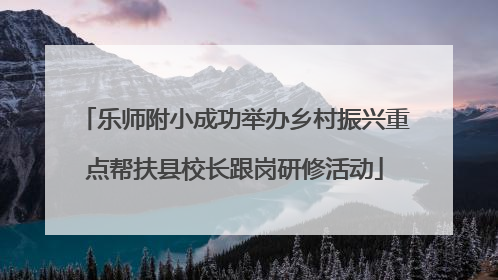 乐师附小成功举办乡村振兴重点帮扶县校长跟岗研修活动