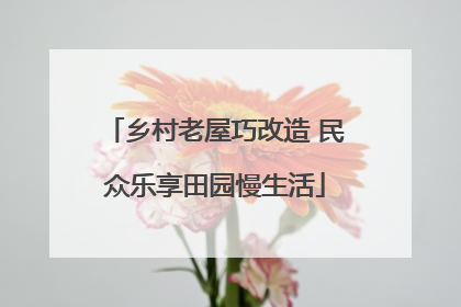 乡村老屋巧改造 民众乐享田园慢生活