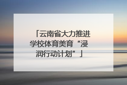 云南省大力推进学校体育美育“浸润行动计划”