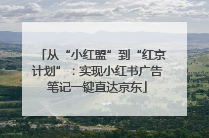 从“小红盟”到“红京计划”：实现小红书广告笔记一键直达京东