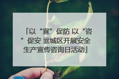 以“宣”促防 以“咨”促安 襄城区开展安全生产宣传咨询日活动