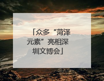 众多“菏泽元素”亮相深圳文博会