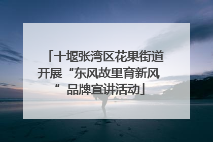 十堰张湾区花果街道开展“东风故里育新风”品牌宣讲活动