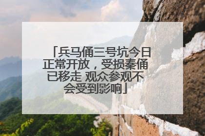 兵马俑三号坑今日正常开放，受损秦俑已移走 观众参观不会受到影响