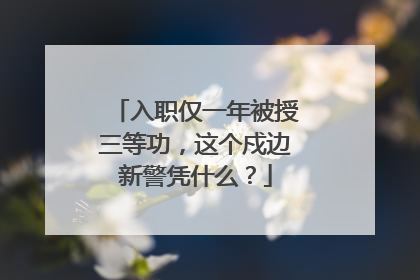 入职仅一年被授三等功，这个戍边新警凭什么？
