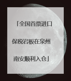 全国首票进口保税岩板在泉州南安顺利入仓