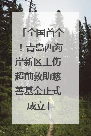 全国首个！青岛西海岸新区工伤超前救助慈善基金正式成立