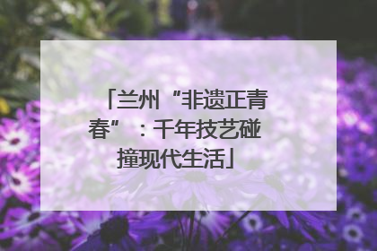 兰州“非遗正青春”：千年技艺碰撞现代生活