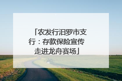 农发行汨罗市支行：存款保险宣传走进龙舟赛场