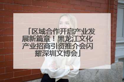 区域合作开启产业发展新篇章！黑龙江文化产业招商引资推介会闪耀深圳文博会