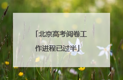 北京高考阅卷工作进程已过半