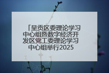 呈贡区委理论学习中心组暨数字经济开发区党工委理论学习中心组举行2025年第七次学习会议