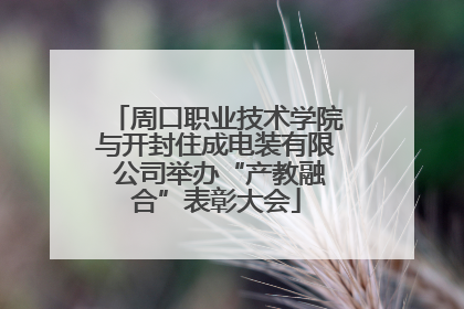 周口职业技术学院与开封住成电装有限 公司举办“产教融合”表彰大会