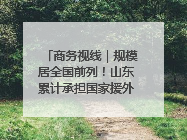 商务视线｜规模居全国前列！山东累计承担国家援外项目340多个